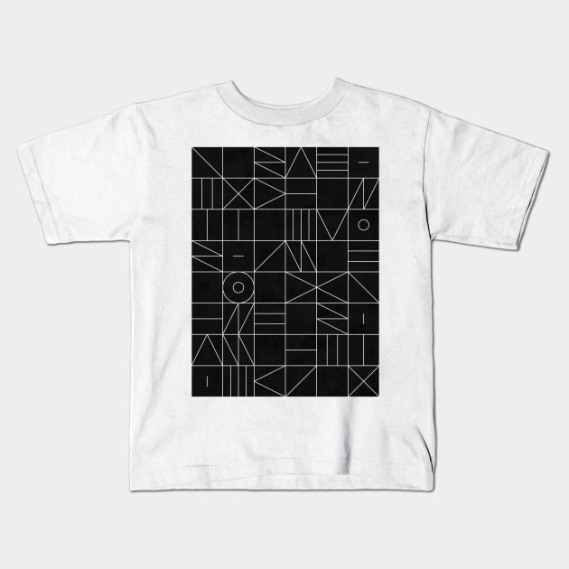 My Favorite Geometric Patterns No.9 - Black Kids T-Shirt by ZoltanRatko